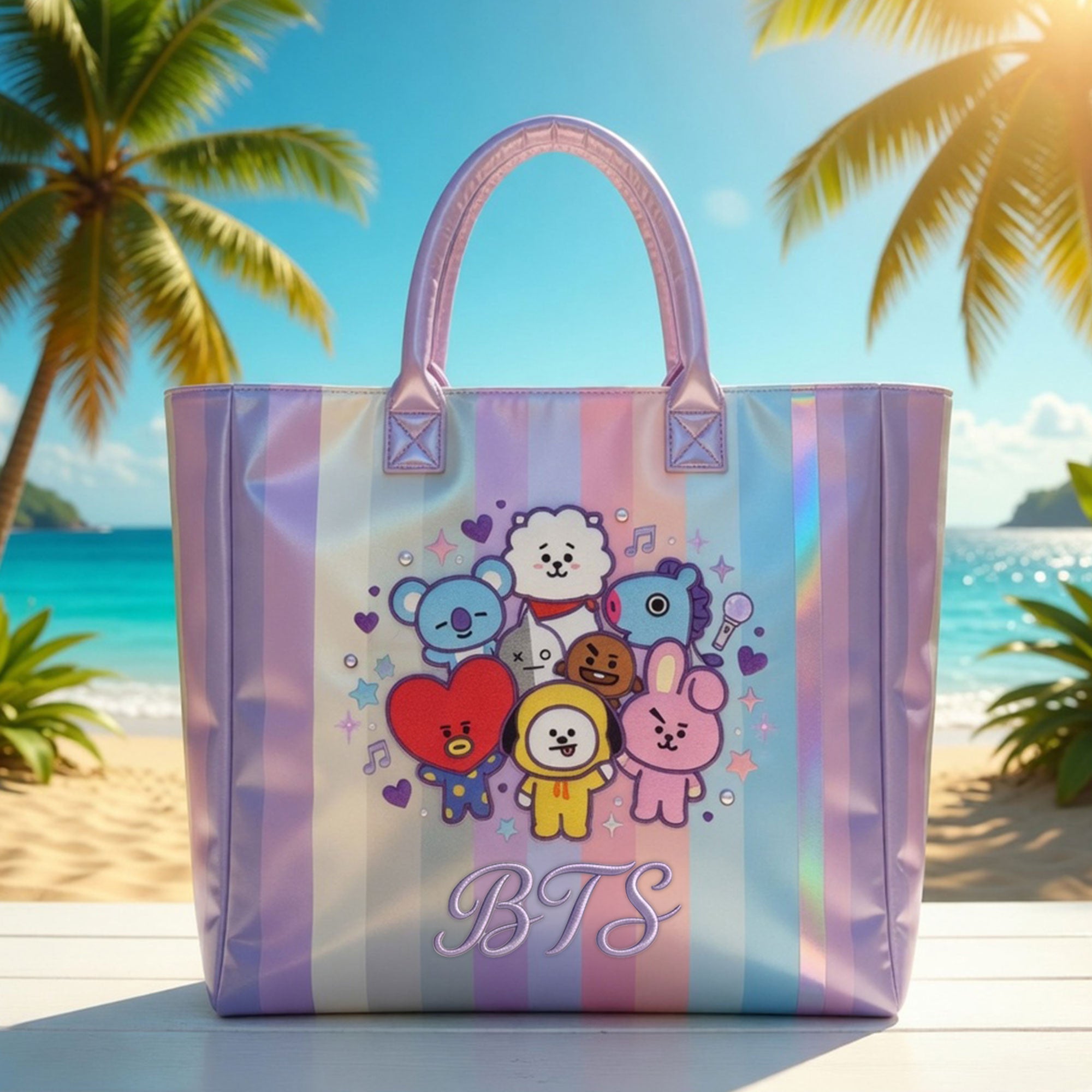 BTS Tropical Beach Tote Bag HTTT