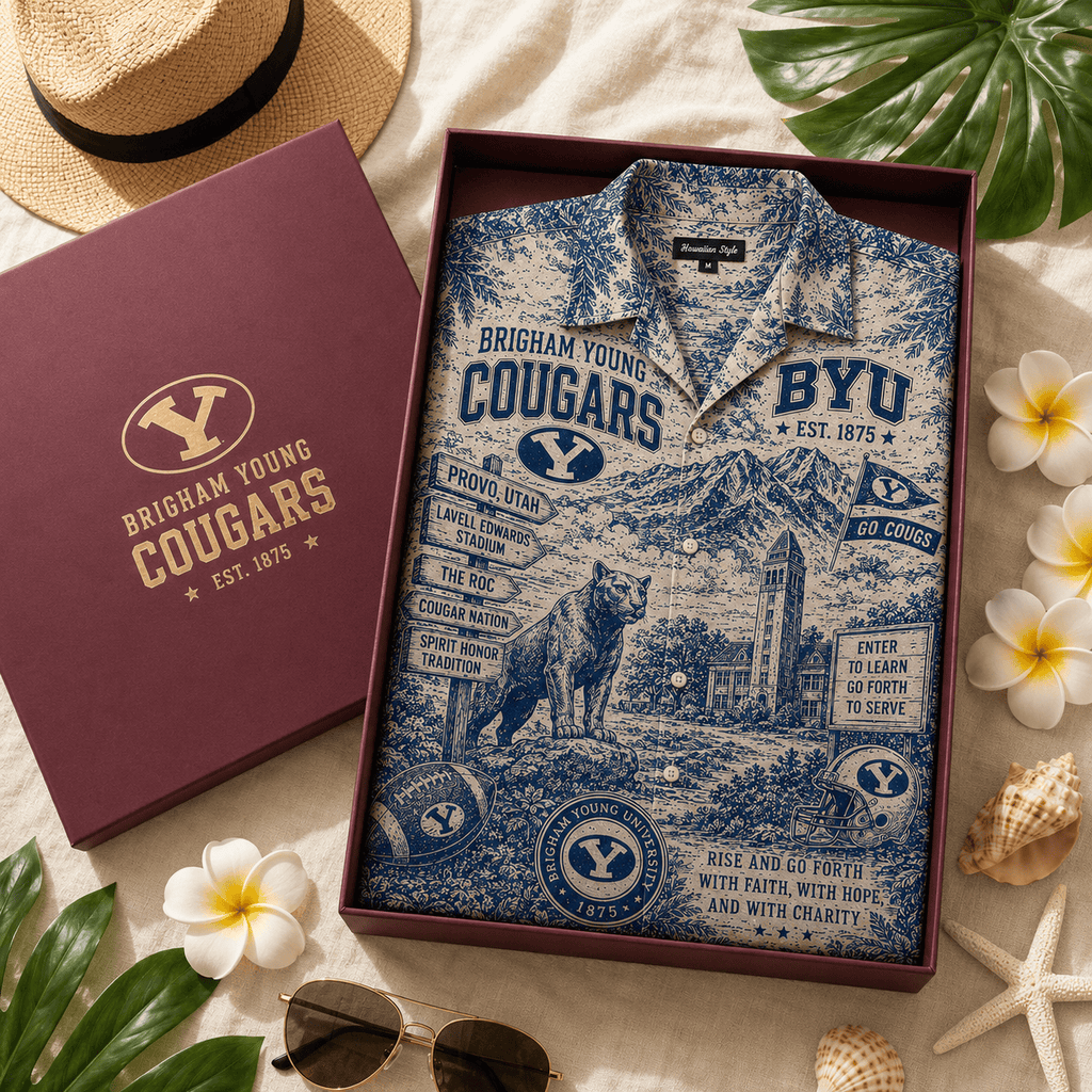 PREMIUM BYU HAWAIIAN SHIRT TTNL