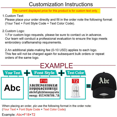 Custom Text Embroidery Baseball Cap  For Women Men Vintage Washed Cotton Dad Hats Snapback Cap Wholesale Dropshipping